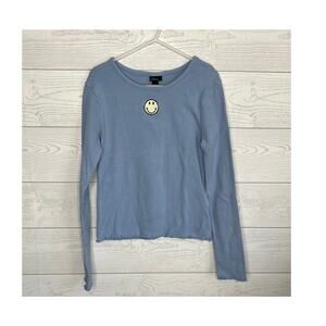 Art Class light blue ribbed long sleeve top girls size Large(10-12)
